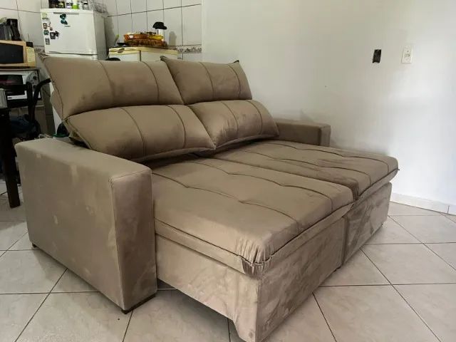 Sofás novos com duplo molejo com os melhores preços vem ver na loja - Foto 3