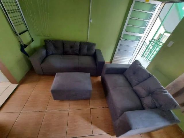 Sofá 3 e 2 Lugares Pronta Entrega + Puff Entregamos Em Toda Belo Horizonte