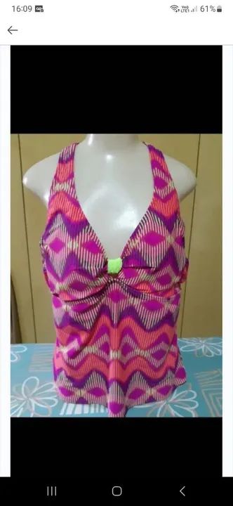 Top de biquíni feminino estampado