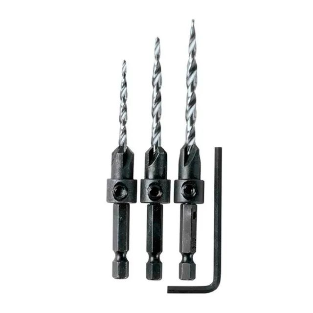 Jogo de Brocas Escareadoras para Parafusadeira 1/4'' x 3,6mm a 4,8mm com 3 Peças Makita