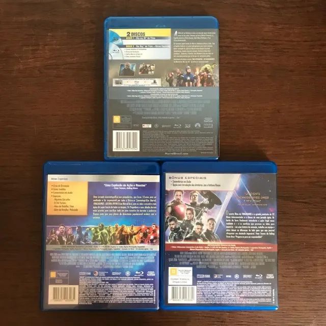 Bluray Vingadores 3D + Guerra Infinita + Ultimado (3 Filmes) - Foto 3
