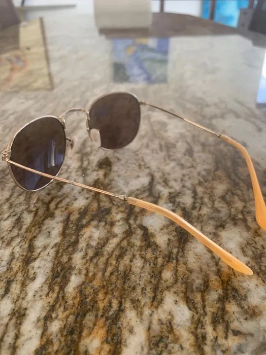 Óculos de sol Ray-Ban redondos com lentes espelhadas - Foto 4