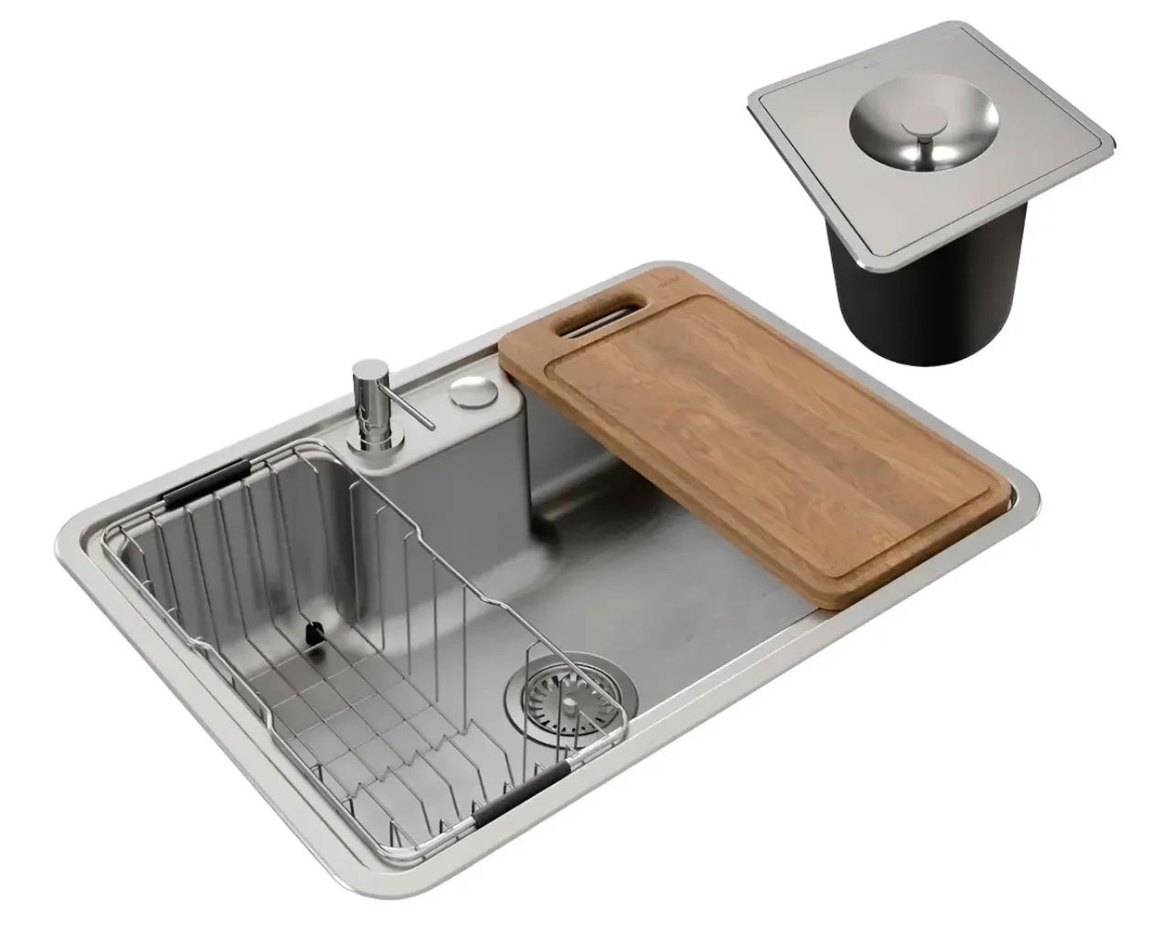 Cuba de Cozinha Sobrepor Embutir com Acessórios Docol Massima 1611616 - Foto 4