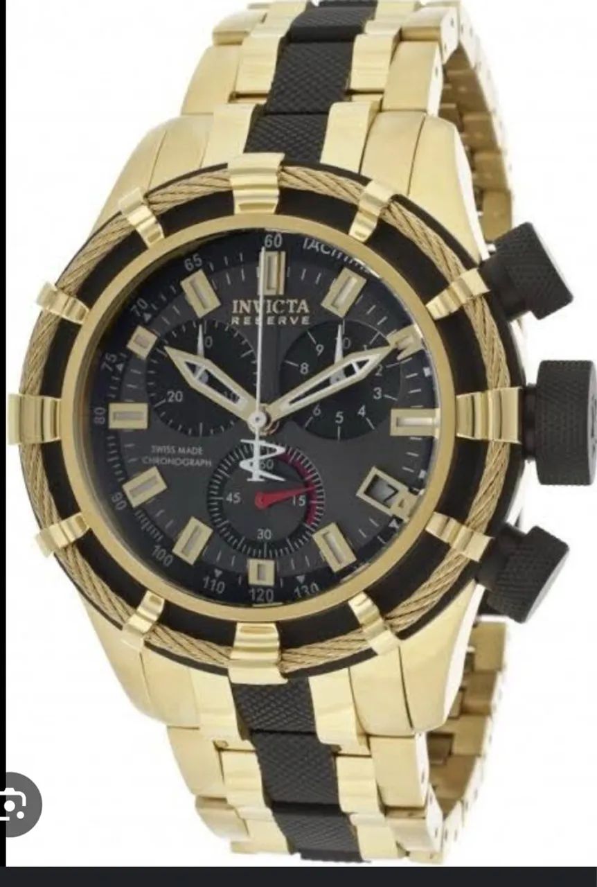 Relógio Invicta Reserve Masculino - Dourado e Preto