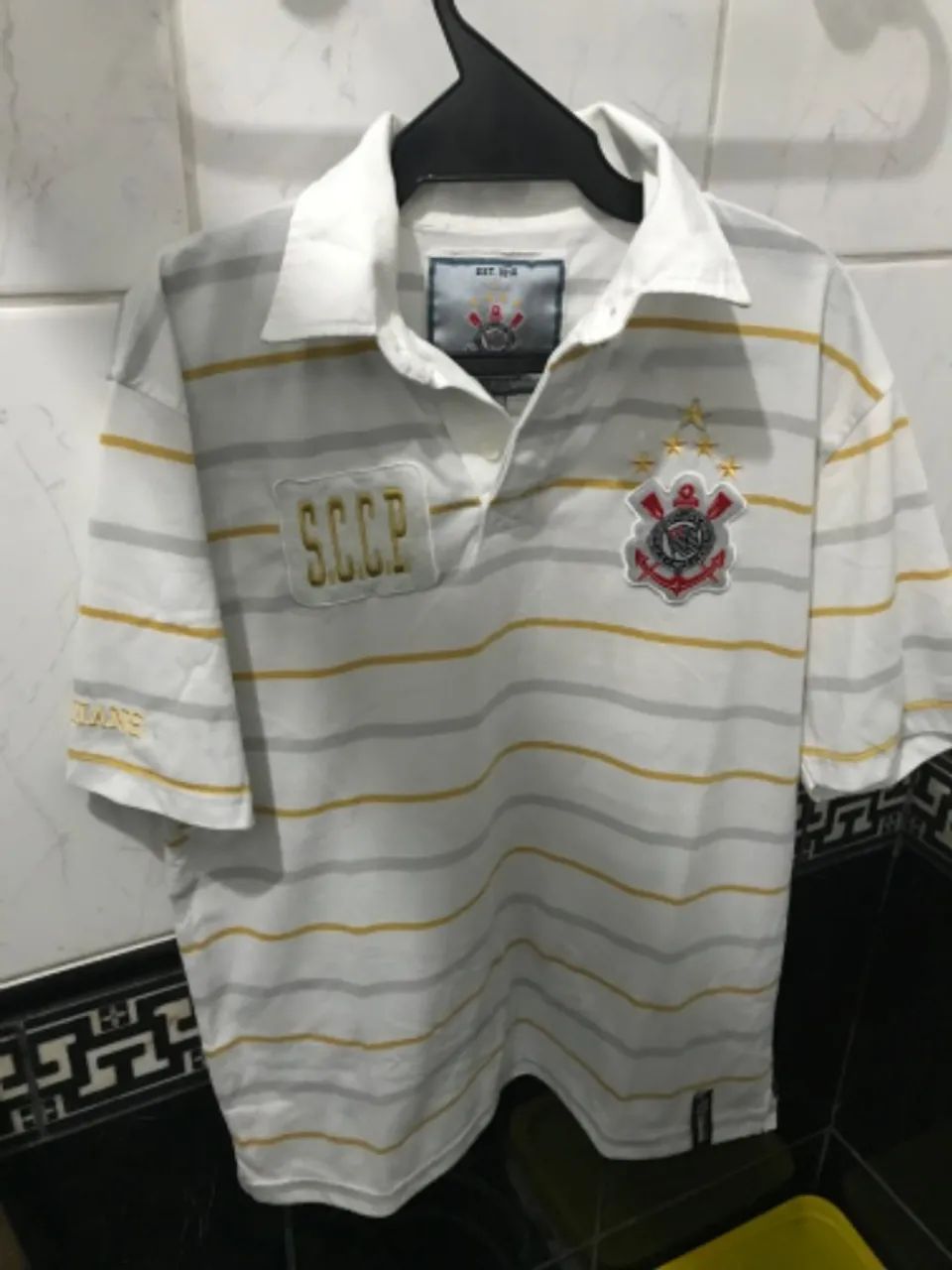 O4 Camisa polo do Corinthians 