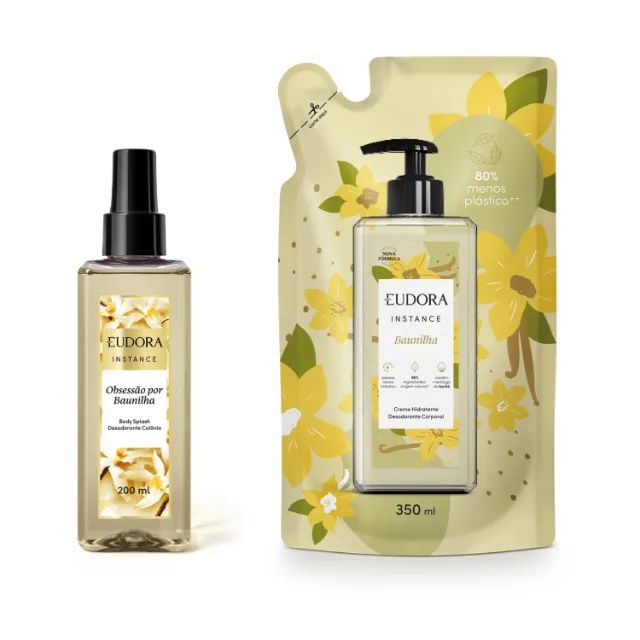 Combo Eudora Baunilha Body Splash + Refil Hidratante