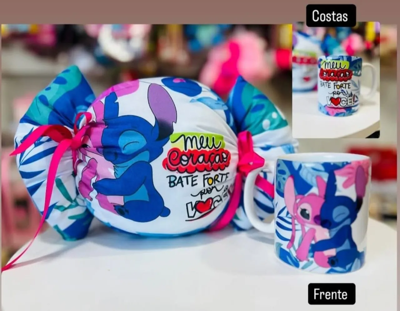 Kit Stitch: Almofada e Caneca Decorativas