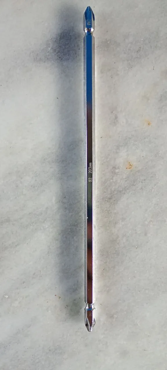Bit longo para parafusadeira aço S2 203mm(23cm) ponta dupla