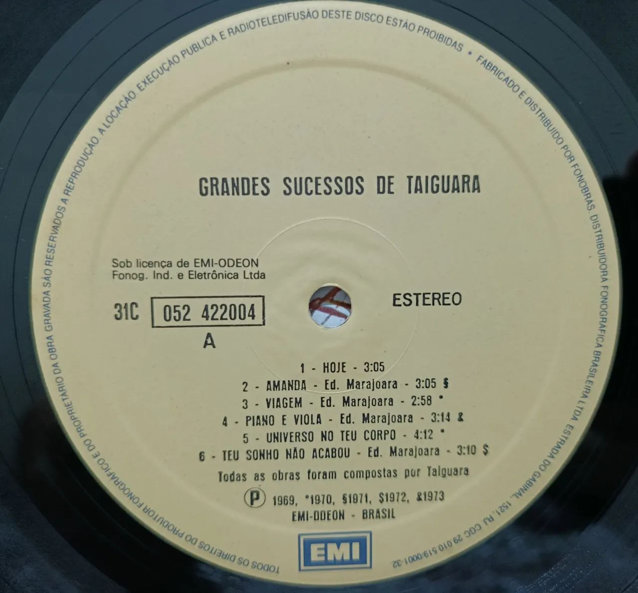 Disco de Vinil Taiguara - Grandes Sucessos - CDs, DVDs etc