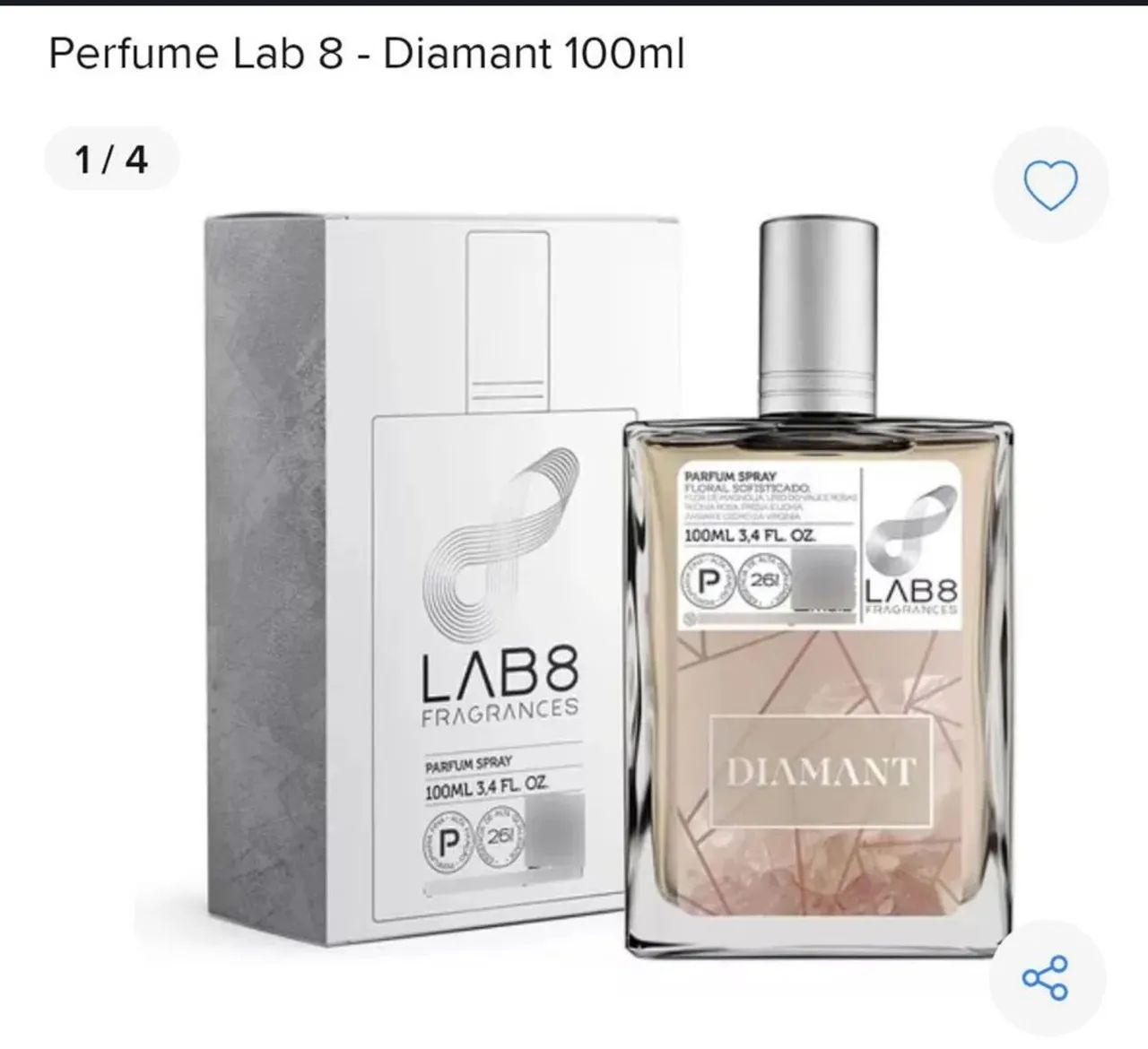 Perfume feminino Diamant, 110ml