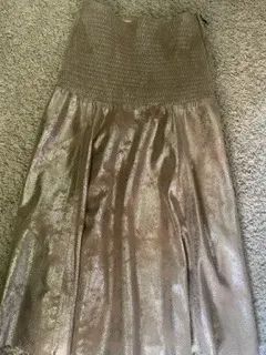 Saia de Couro Dourada 