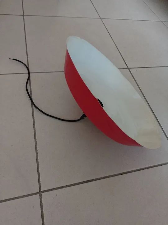 Lustre Cúpula Vermelho - luminária - Foto 2