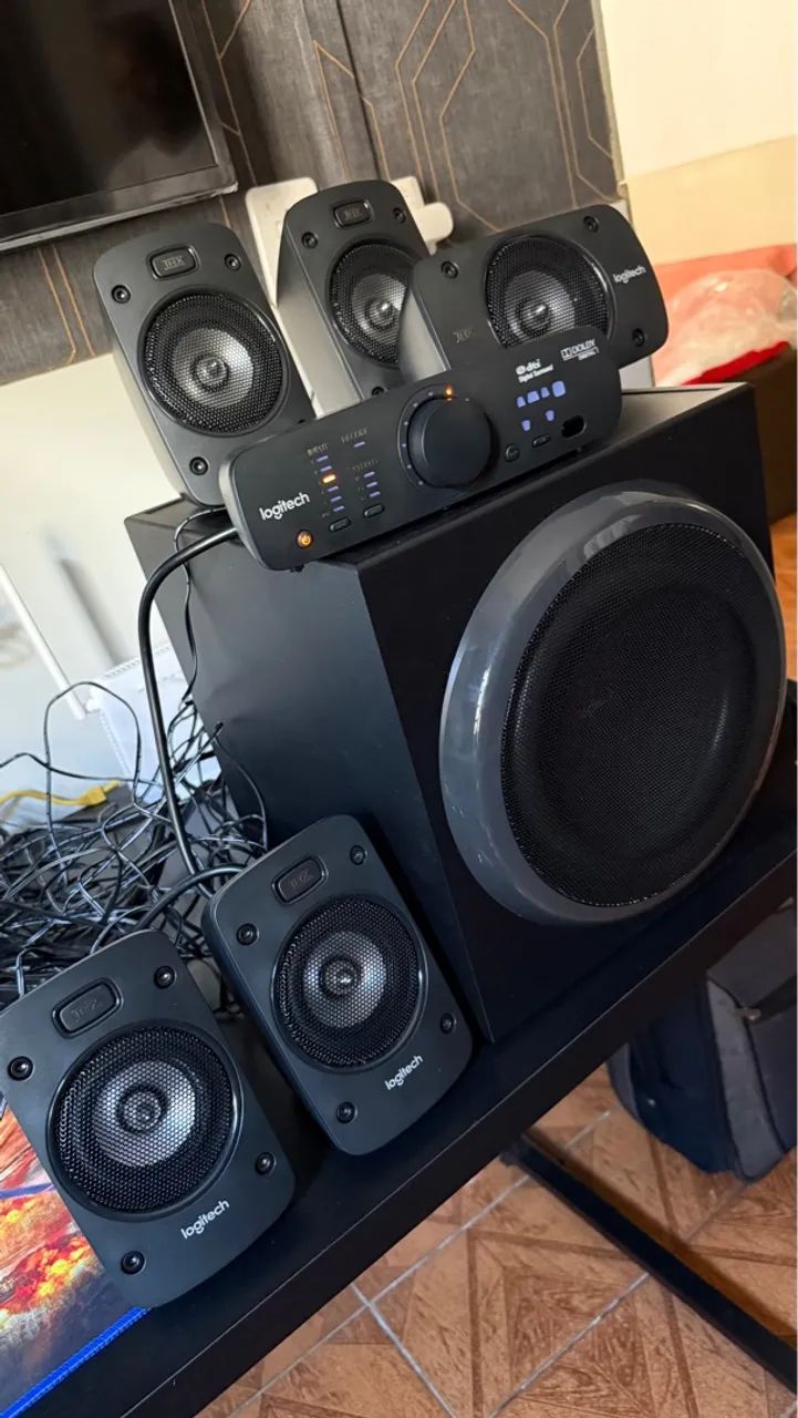 Home Theater Logitech Z906 500w RMS Preto - Foto 4
