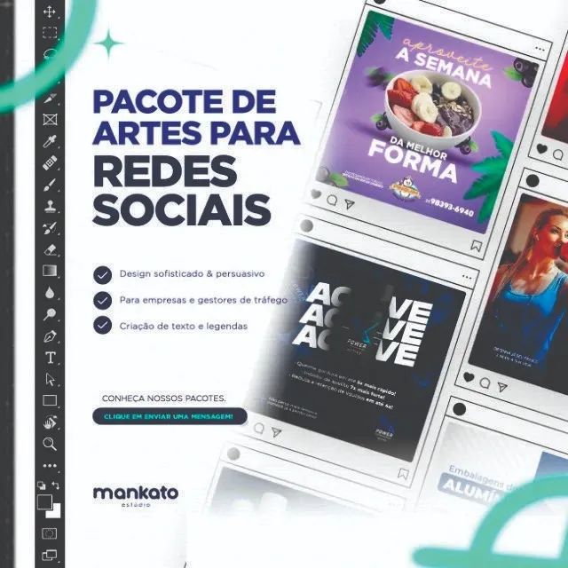 Design gráfico, logomarca, banner, folder, pacotes de artes, marketing, canva, IA, imagem - Foto 2