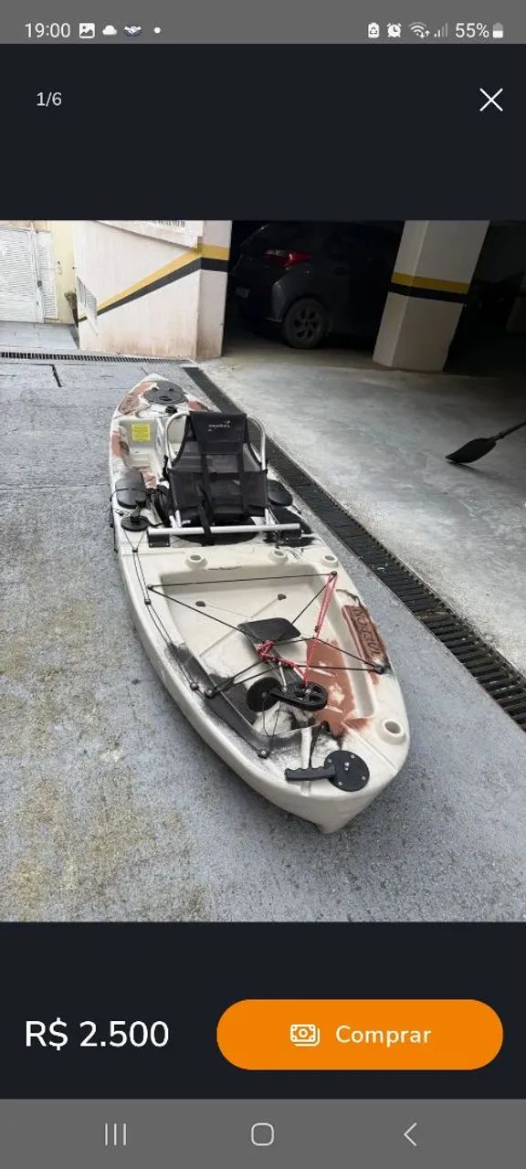 Caiaque tarpon de pesca completo aceita pedal