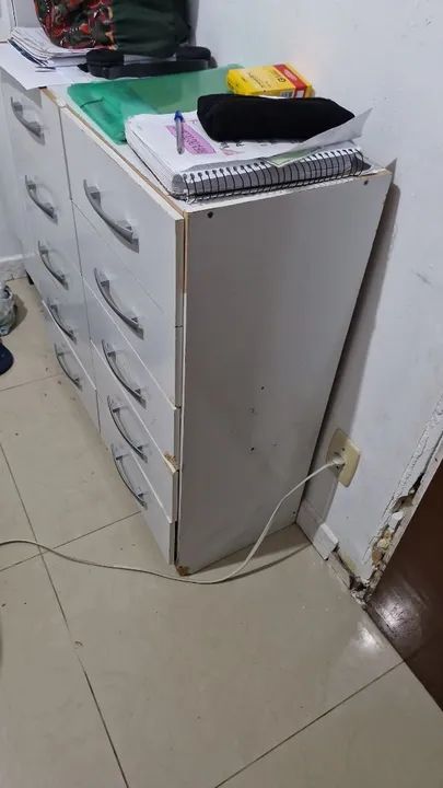 Cômoda branca 10 gavetas - ótimo estado! - Foto 3