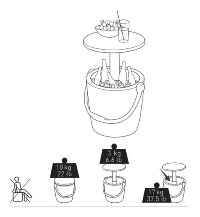 Caixa Térmica Cooler Mesa 17l KETER - Foto 6