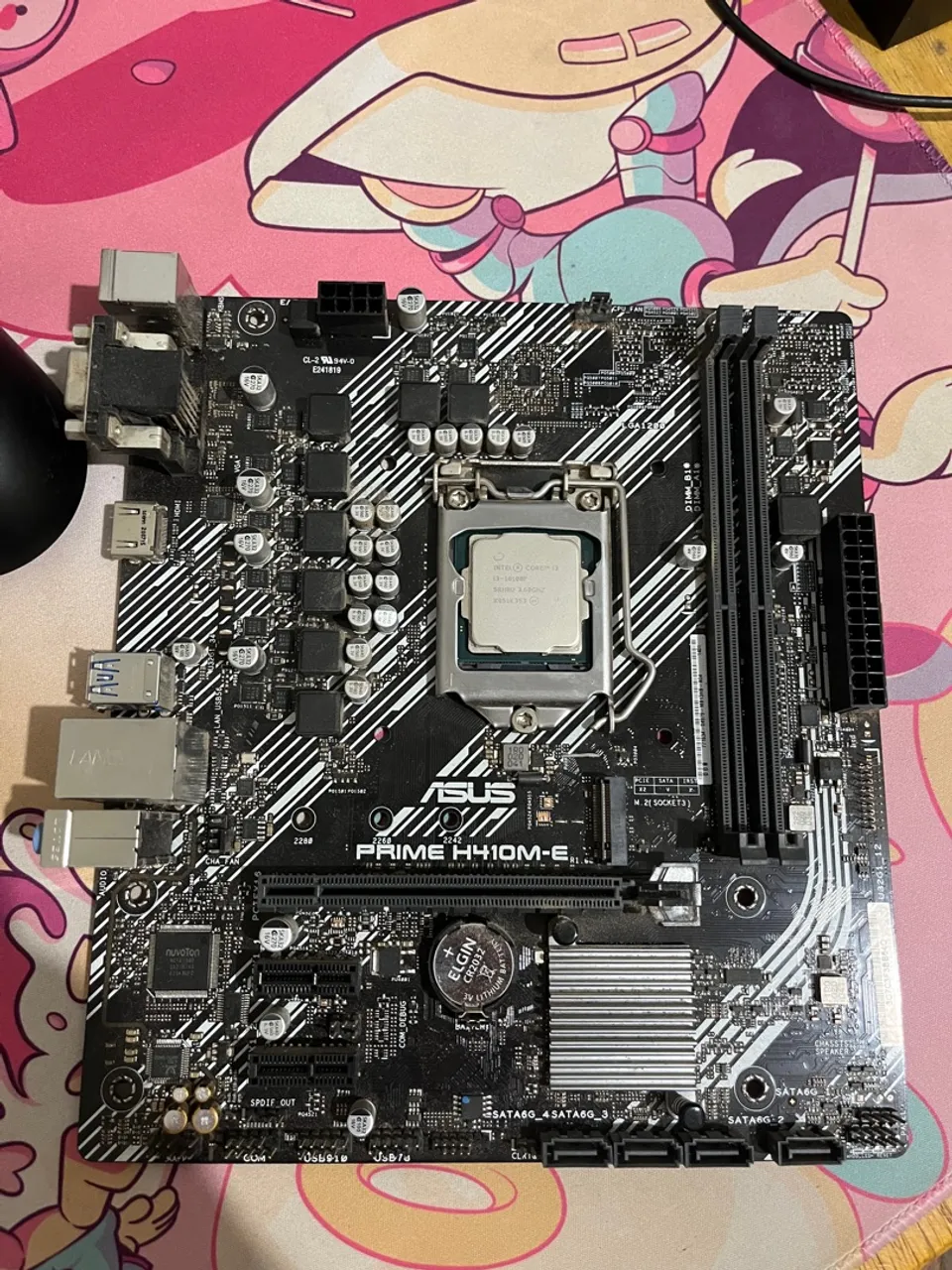 Kit Placa Mãe ASUS PRIME H410M-E com Processador Intel i3 10100f