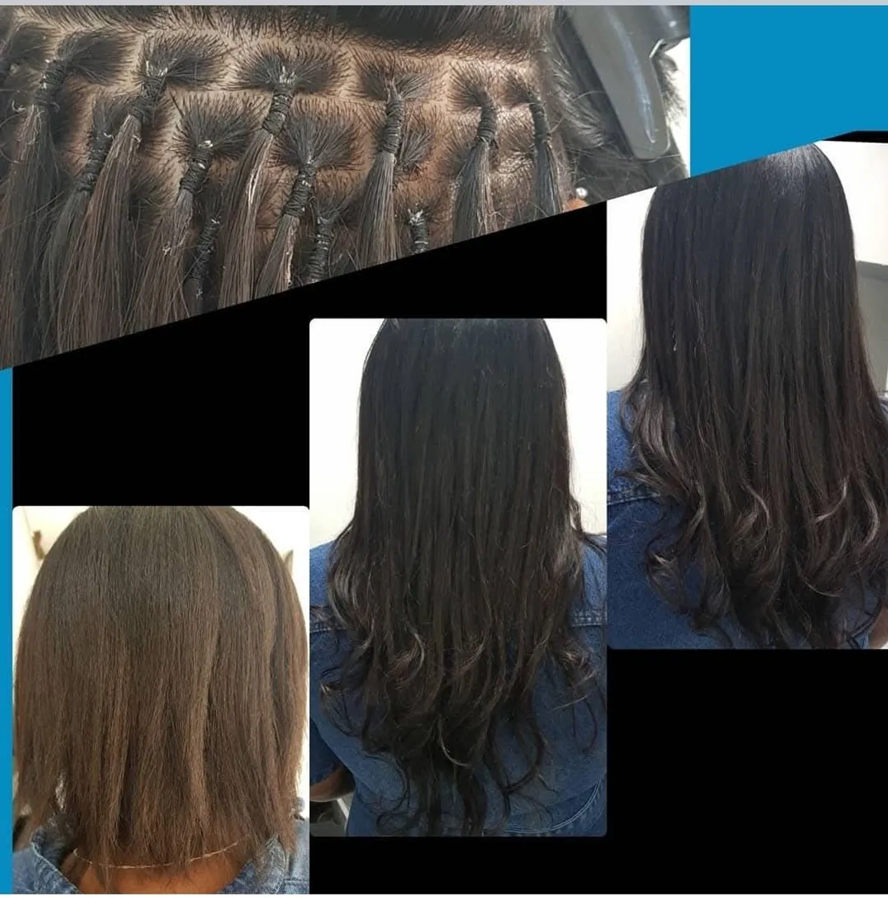 Alongamento de cabelo no italiano