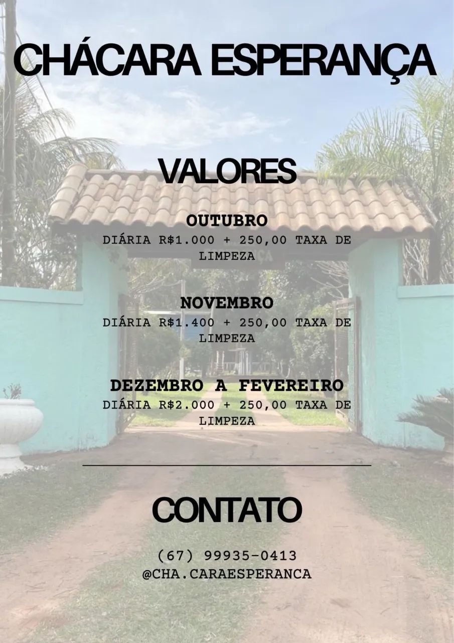 Linda Chácara para confraternização 