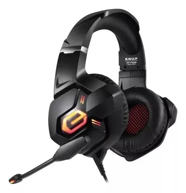 Headset Gamer Knup KPFN600 - Com Fio, LED, Microfone, Compatível com PC, PS4 e Xbox One  - Foto 4