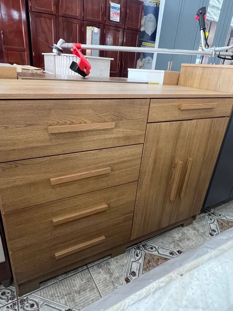 Cômoda branca e amadeira  - Foto 2