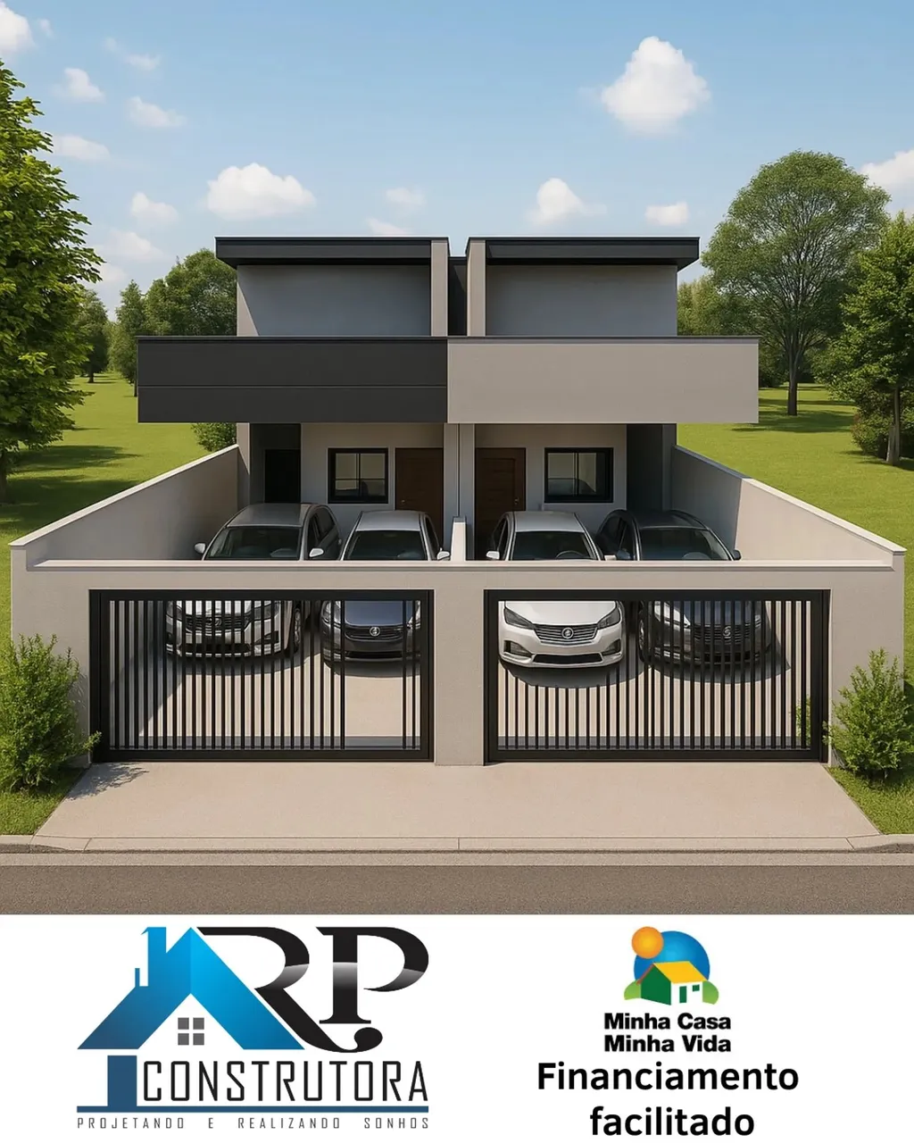 Compre sua casa direto com a construtora, ACEITA NO PROGRAMA MINHA CASA MINHA VIDA 2 quart