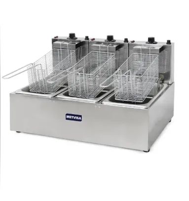 Fritadeira Elétrica 3L Tacho Triplo Metvisa