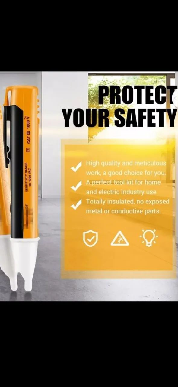 Kit 3 peças Detector de Tensão - Voltage Tester Pen - Novo - Foto 6