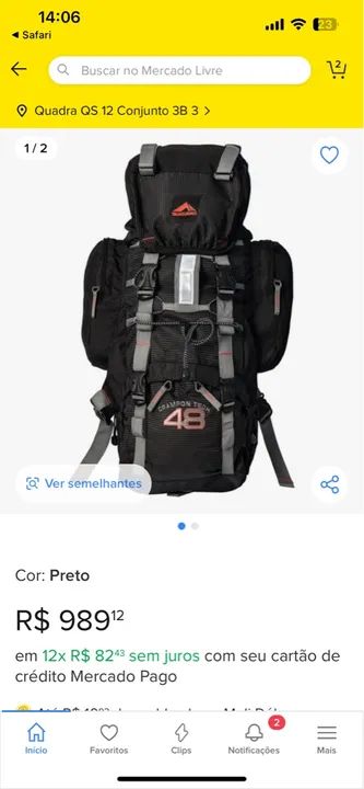 Mochila de Camping - Trilhas & Rumos - Foto 2