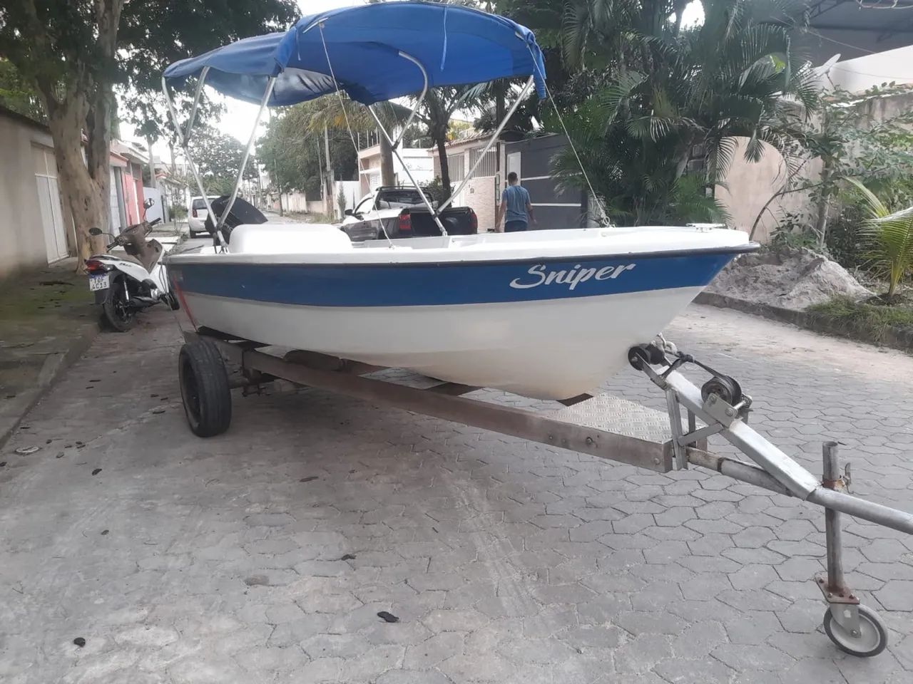 Barco lancha 14 pés Mercury 25HP - Foto 3