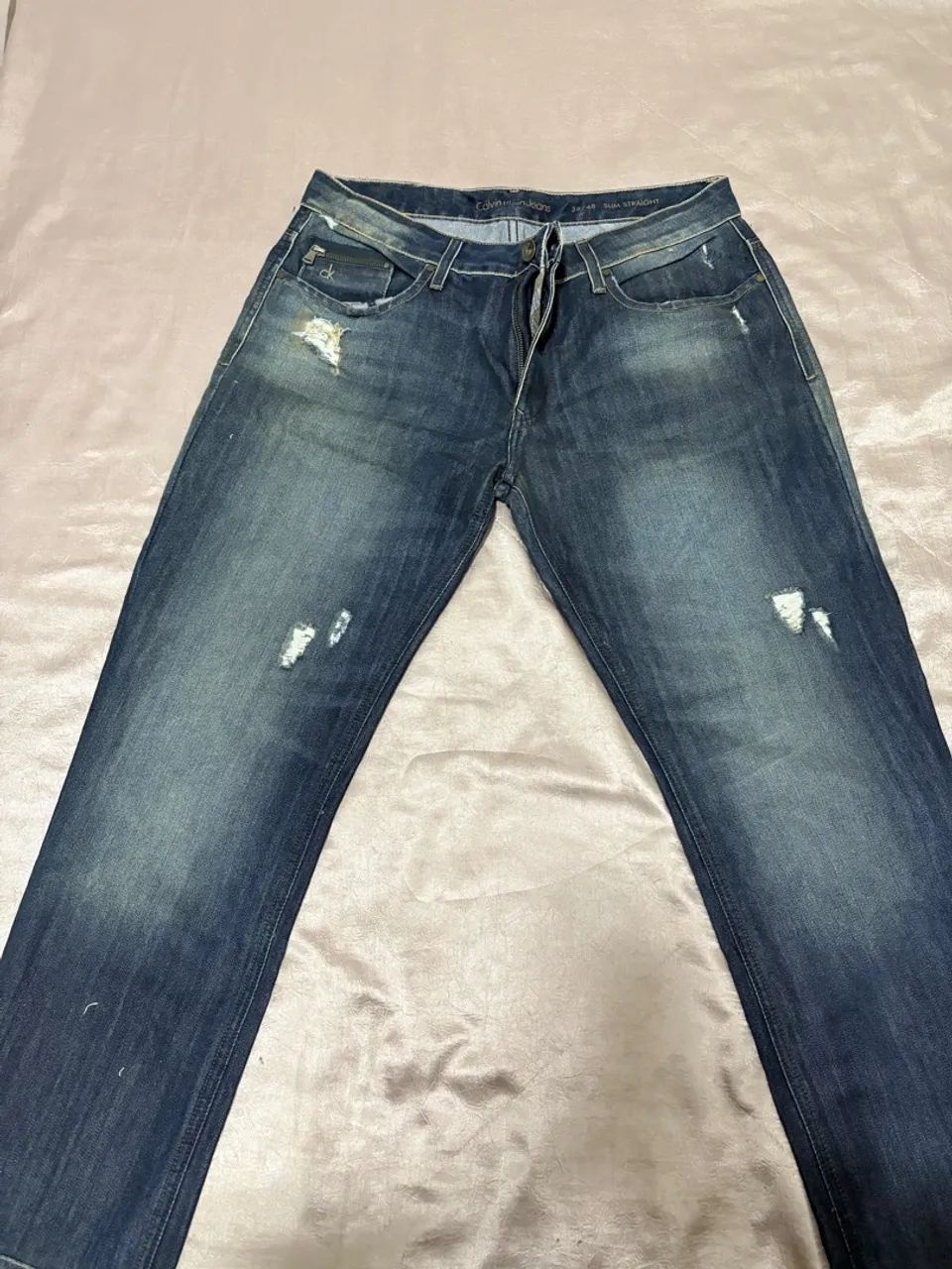 Calça Jeans Calvin Klein Slim Straight 38/48 - Foto 4