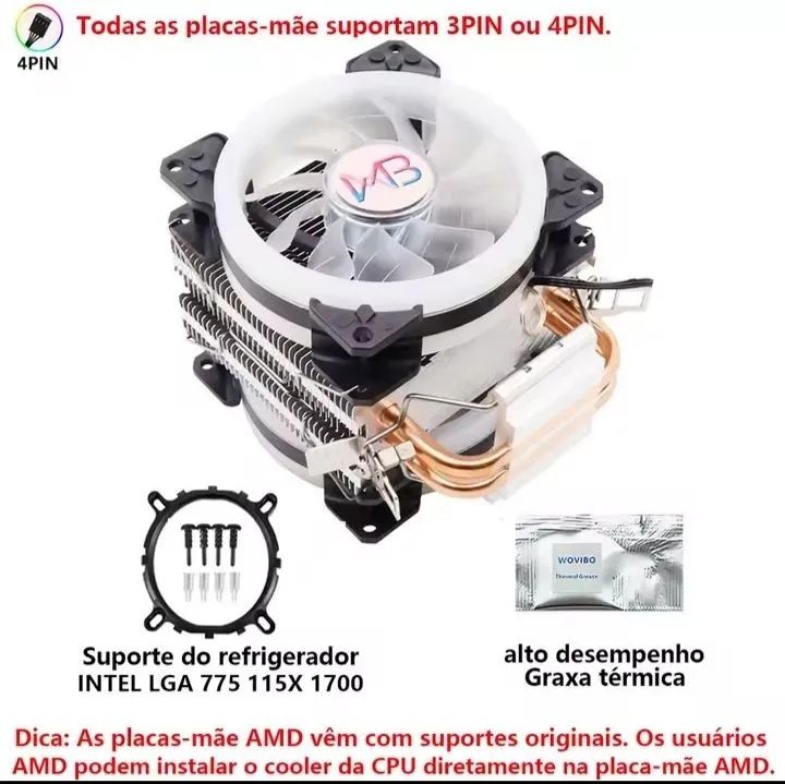 Radiador de Ar para Computador CPU  - Foto 5