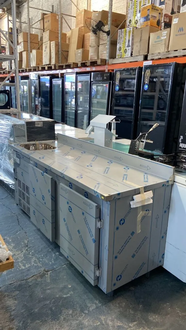 Balcão Refrigerado com cuba * Inox