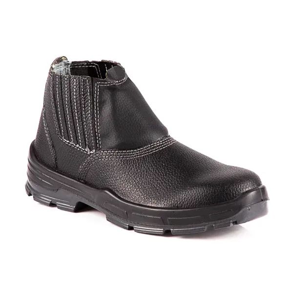 BOTINA PRETA ELASTICO COURO BICO PLASTICO PU BIDENSIDADE N°40 a 43  - USAFE - Foto 2