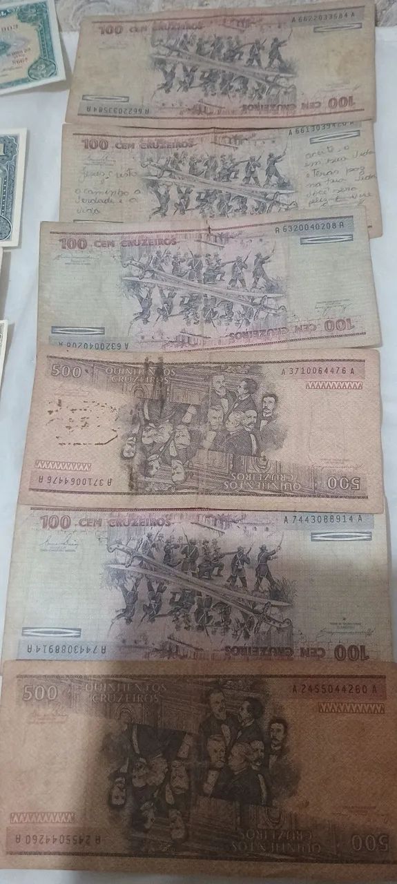 cédulas antigas de vários valores. - Foto 4