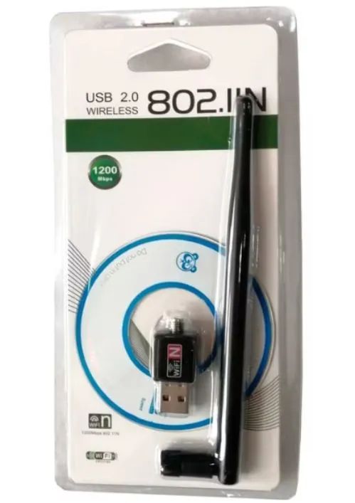 Adaptador Wi-Fi USB 802.11n 1200Mbps com Antena