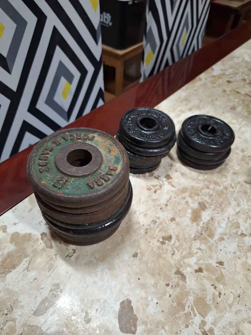 Anilhas para halteres 0,5kg, 1kg 2kg e 4kg