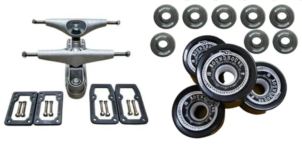 Carver C7 Par Truck + rodas + rolamentos novos zero km importados