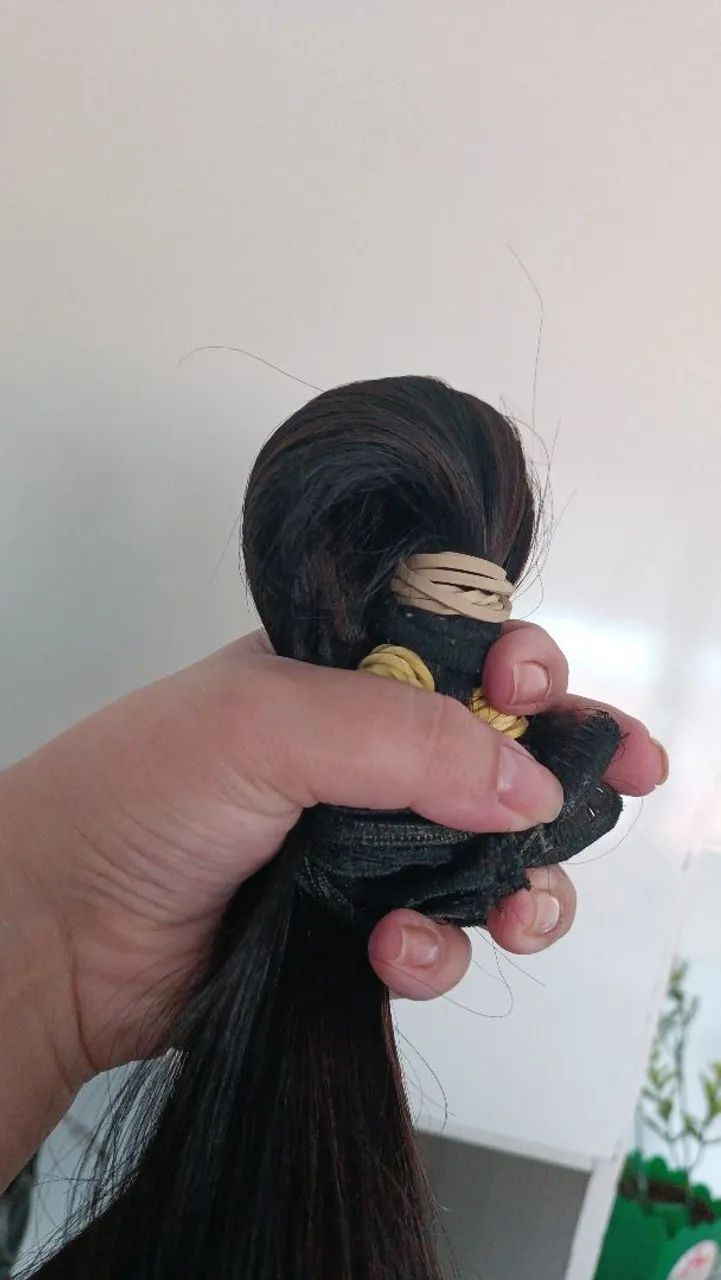 Cabelo brasileiro do sul castanho médio 50cm - Foto 3