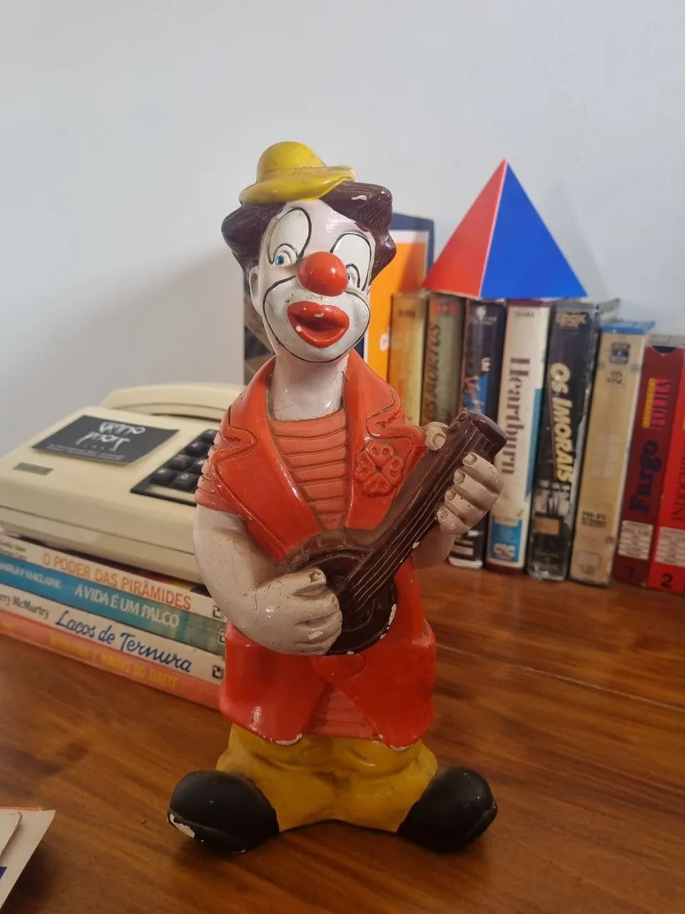 Palhaço feito em estuque esmaltado anos 70