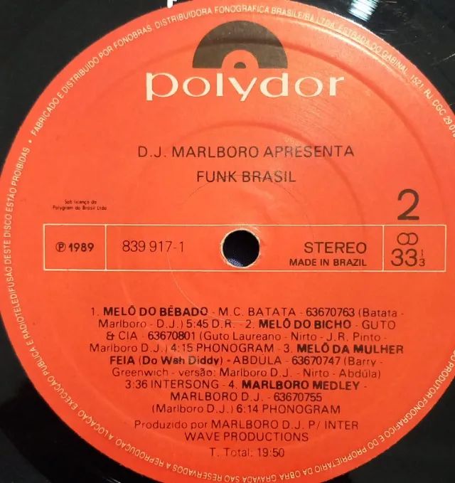 Disco de Vinil LP DJ Marlboro apresenta Funk Brasil  - Foto 3