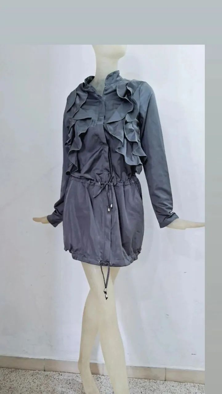Vestido Parka Trimix tam 40 moda Boho - Foto 2
