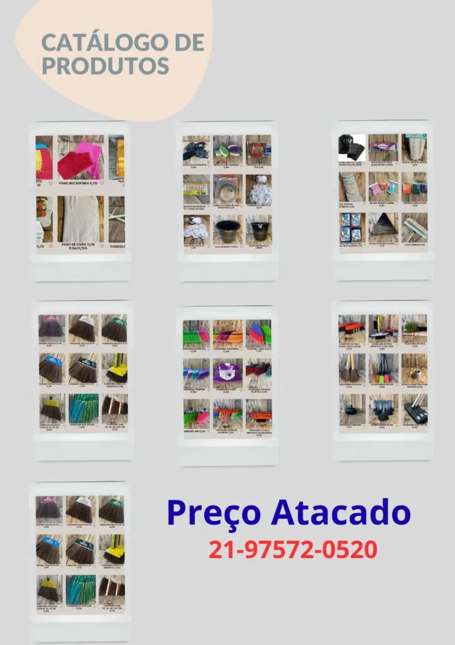 Vassouras Rodos e Limpesa preços de fábrica no Atacado 