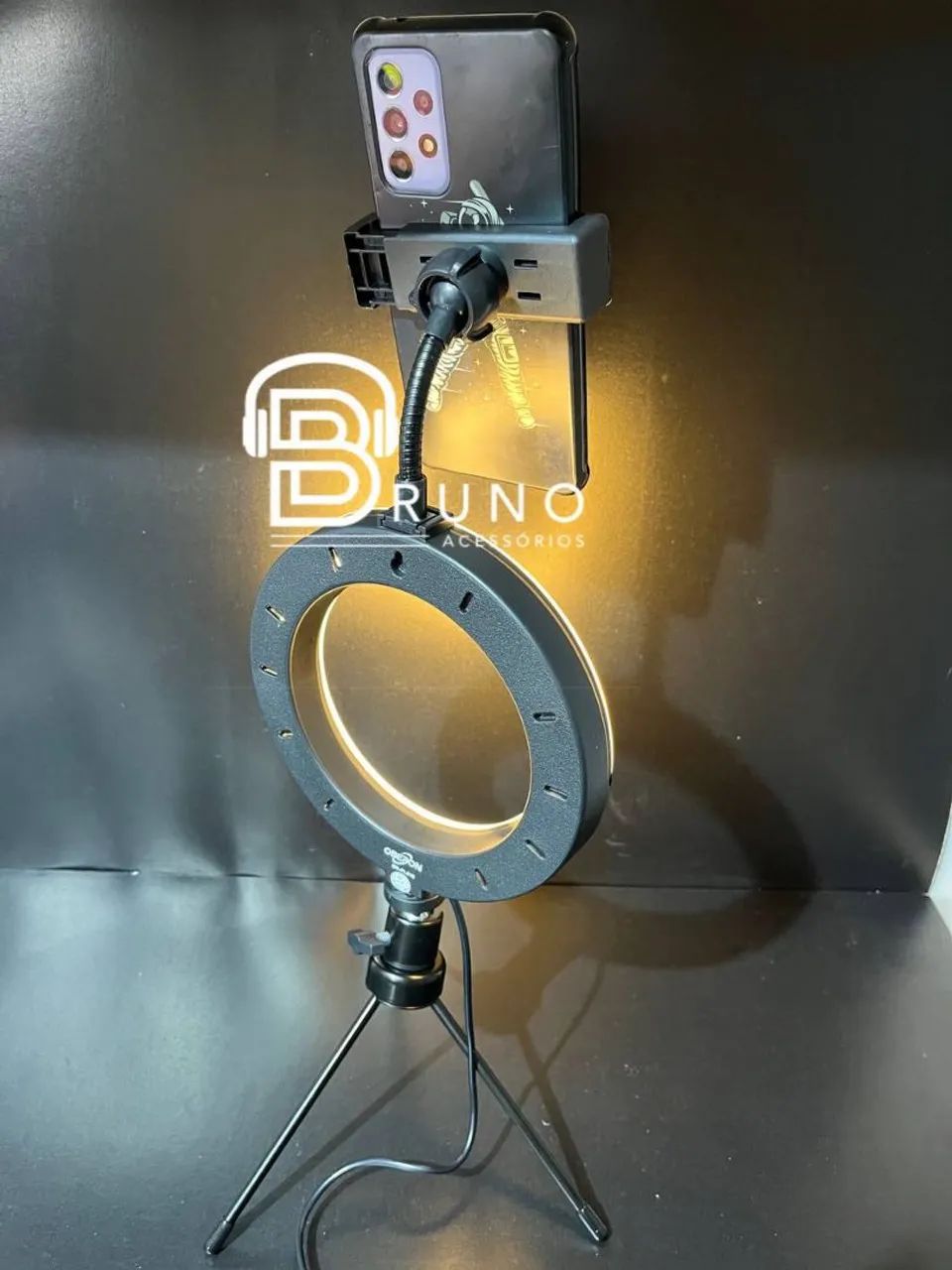 Kit de Iluminação para Celular com Tripé e Anel de Luz - Foto 4