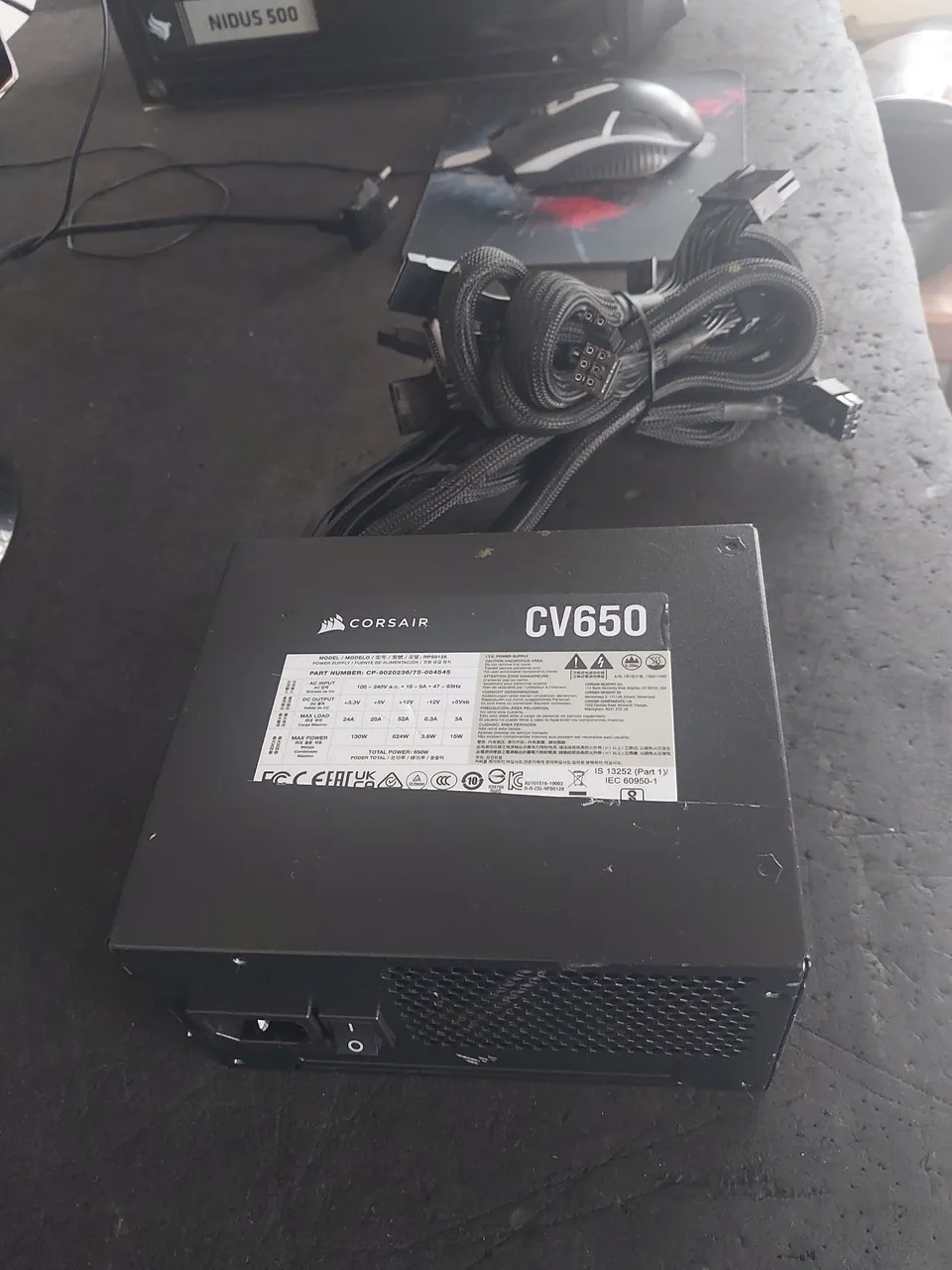 Fonte Corsair CV Series CV650 80 Plus Bronze 650W, CP-9020211-BR
