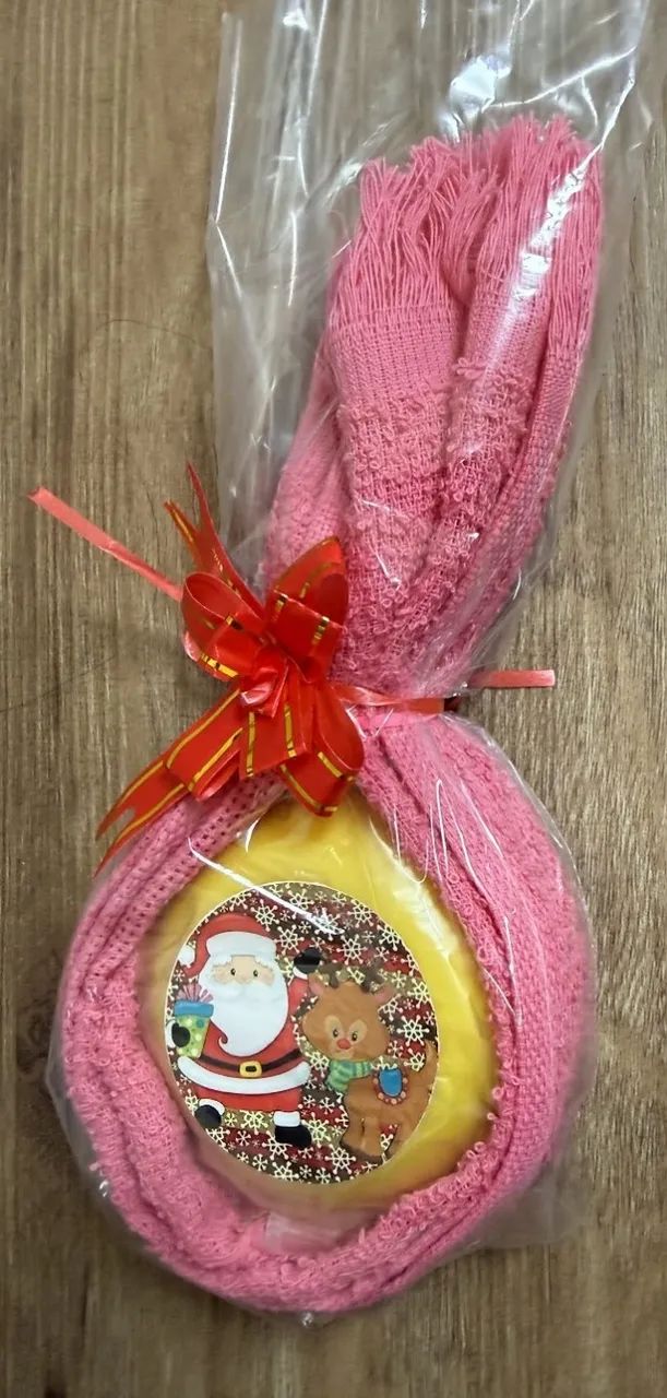 Lembracinha de Natal - Presente - Kit - toalha de mão e sabonete - Foto 2