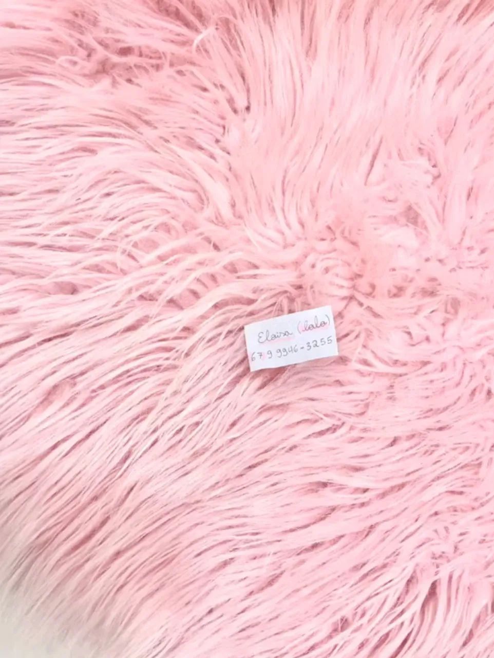 tapete fofinho comprido rosa chiclete - Foto 3