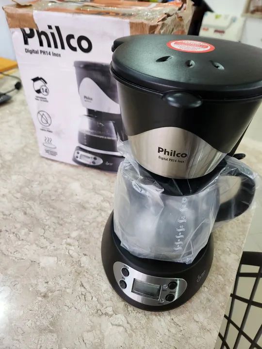 Cafeteira Elétrica Philco Digital PH14 Inox 1,4L - 220v  - Foto 6
