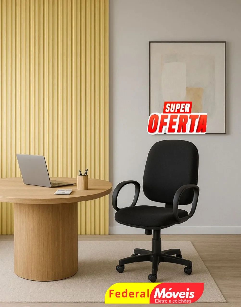 Cadeira Diretor Curvim Giratória - Design moderno e ótima durabilidade!